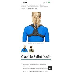 Hely & weber Part No. 661 Small Clavicle‎ Brace NEW